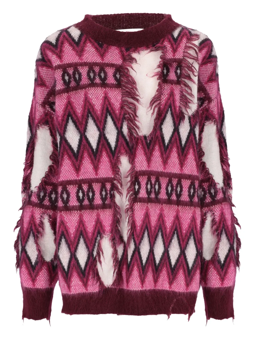 Laneus fringed-detail sweater | Pink | Image 1