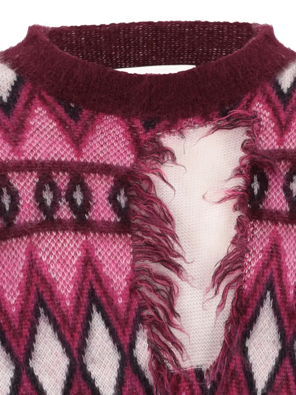 Laneus Trui met franje Roze