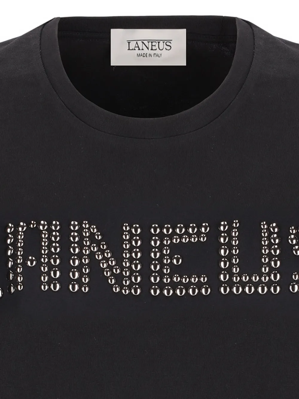 Laneus Jersey T-shirt met studs Zwart