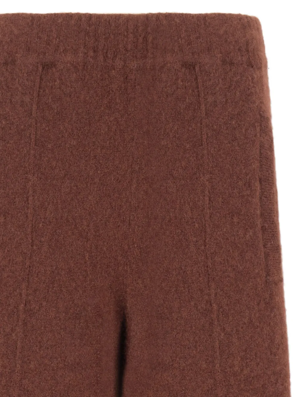 Laneus Knitted Wide-leg Trousers In Brown