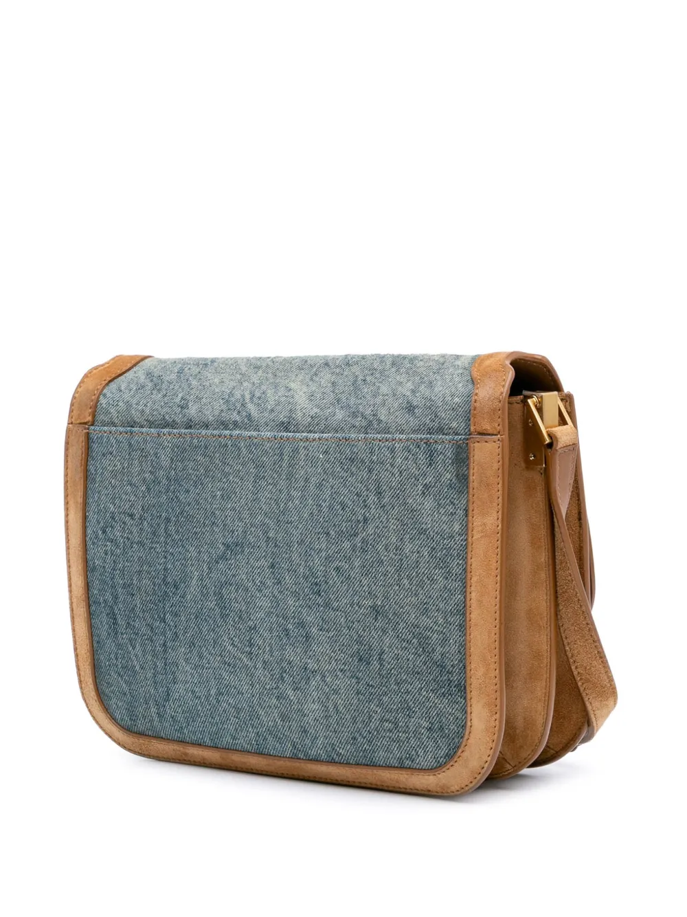 Pre-owned Saint Laurent 2020 Medium Denim Solferino Crossbody Bag In Blue