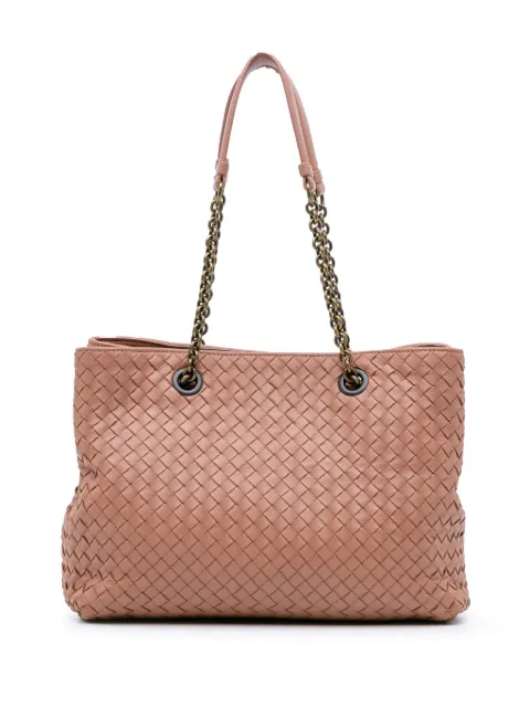 Bottega Veneta Pre-Owned tote Double Chain mediana en piel de napa Intrecciato 2012-2024