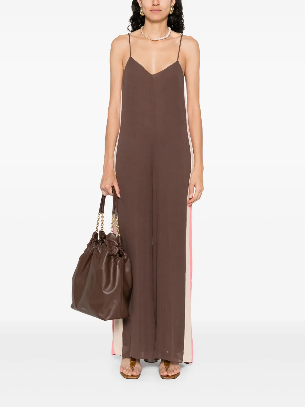 Patrizia Pepe stripe-detailing jumpsuit | Full Length | Image 2