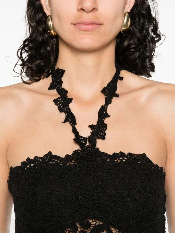 ERMANNO SCERVINO レースドッキング　チュニック　黒　42 Ermanno Scervino Lace Jumpsuit | Black | FARFETCH