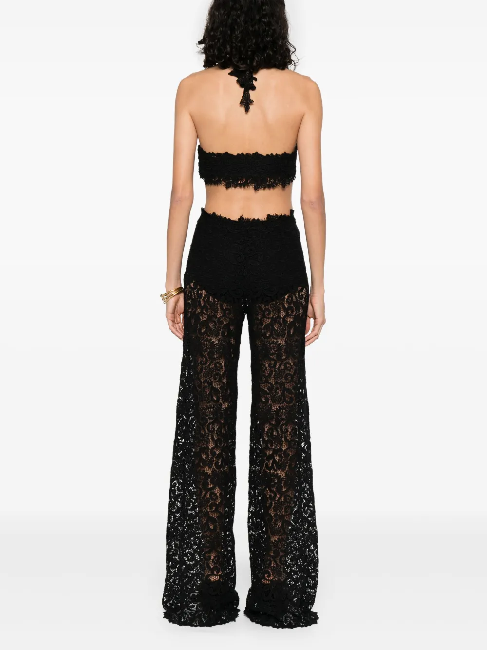Ermanno Scervino Jumpsuit met kant Zwart