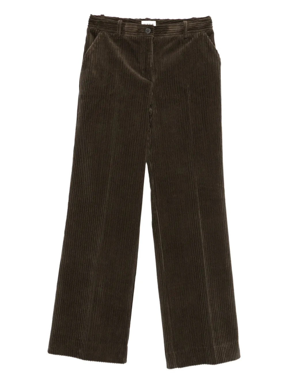 P.A.R.O.S.H. Ribfluwelen straight broek Groen