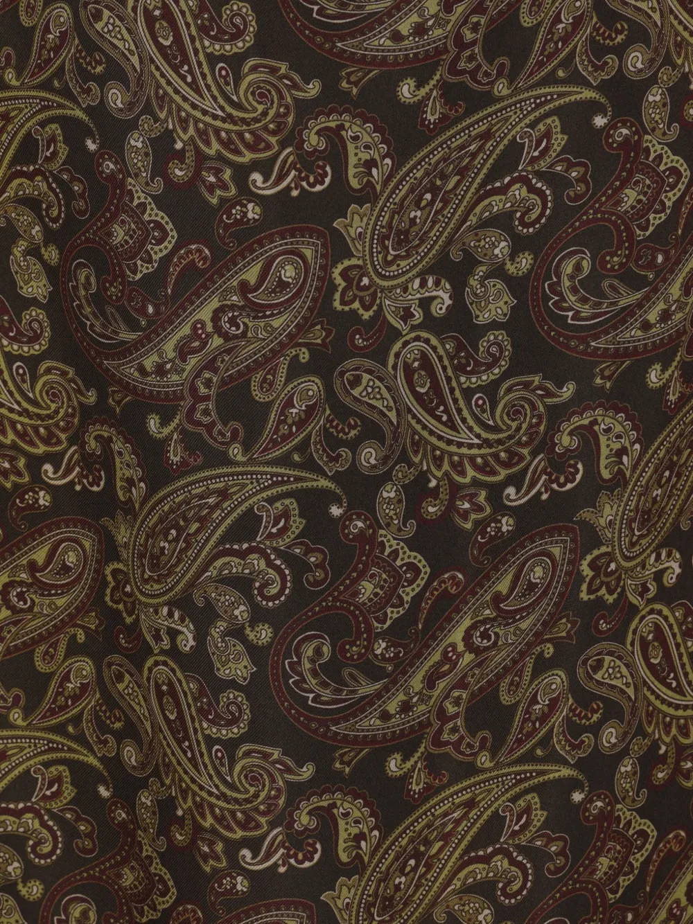 Saint Laurent Zijden jurk met paisley-print Bruin