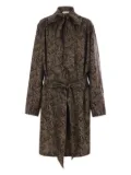 Saint Laurent paisley-print silk dress - Brown