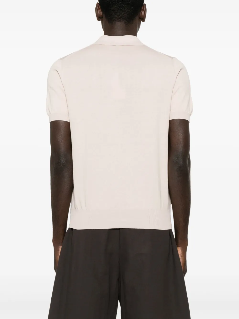 Canali Poloshirt met rits Roze
