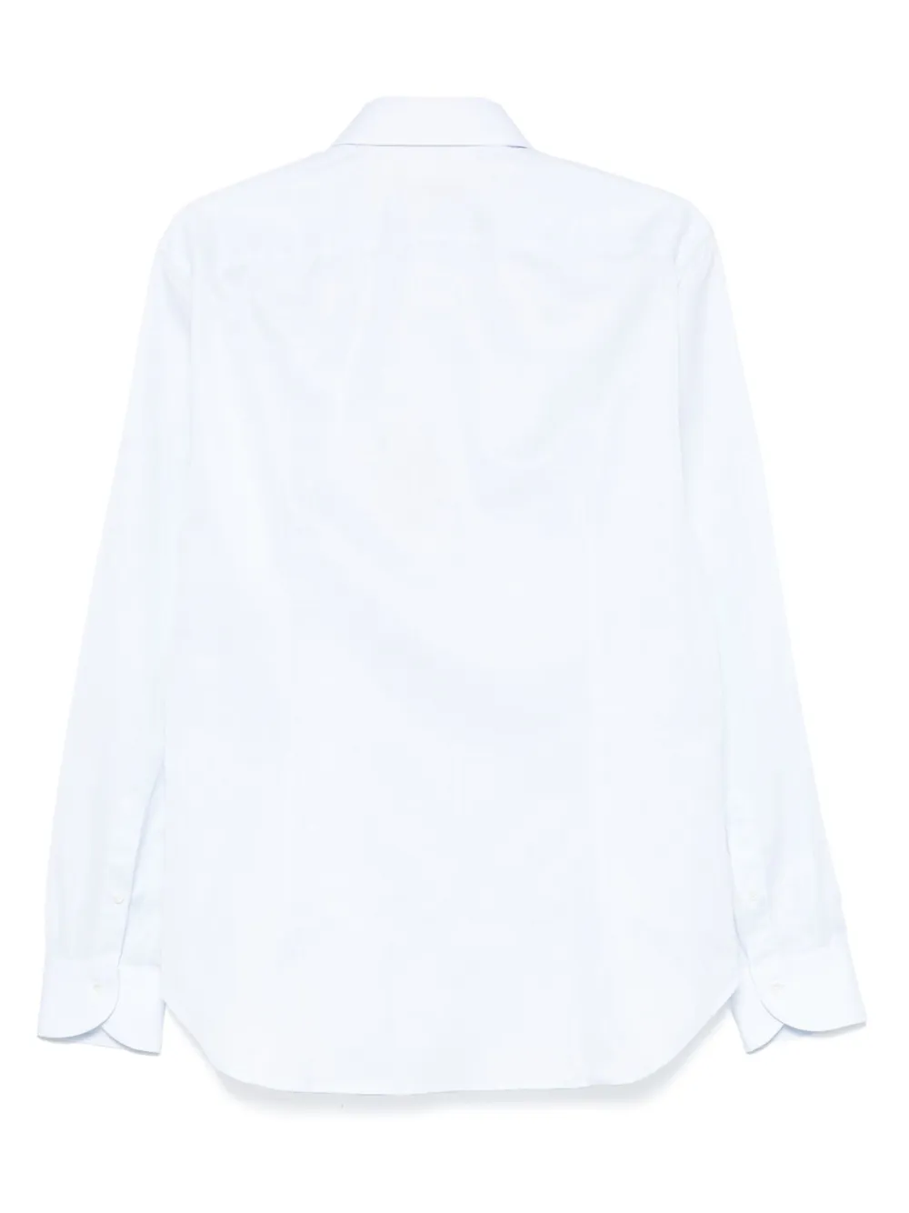 Canali Overhemd met uitgesneden kraag - Blauw