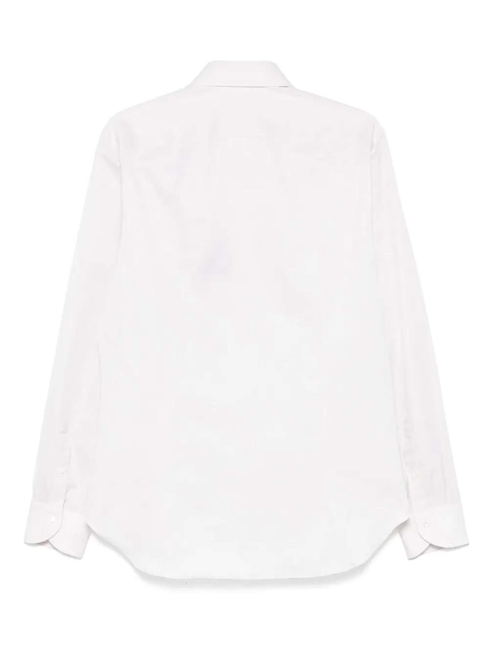 Canali Overhemd met uitgesneden kraag - Beige