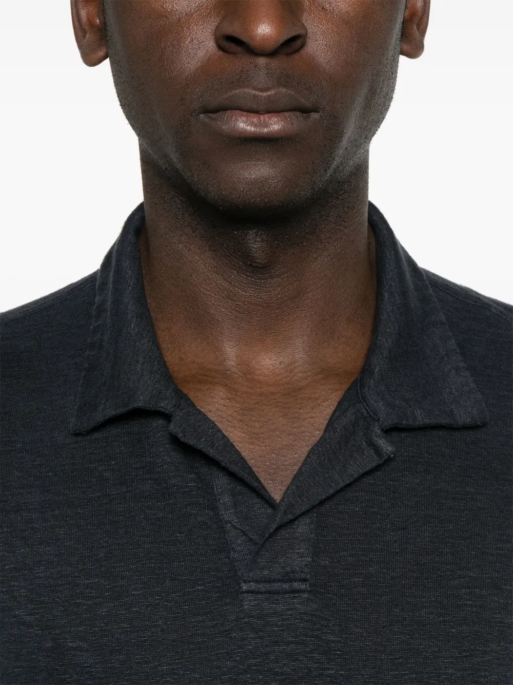 Canali Linnen T-shirt Blauw