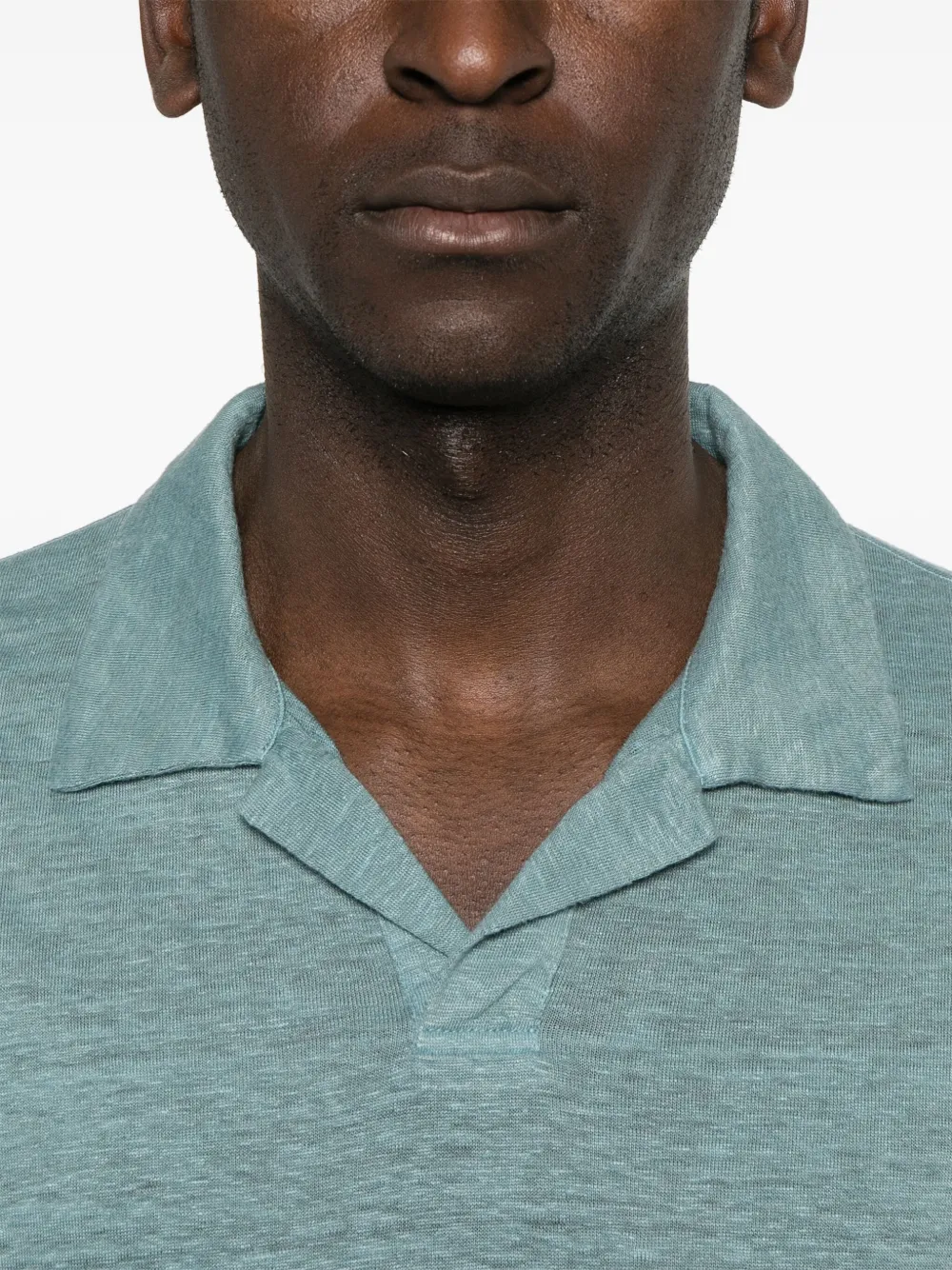 Canali Linnen T-shirt Blauw