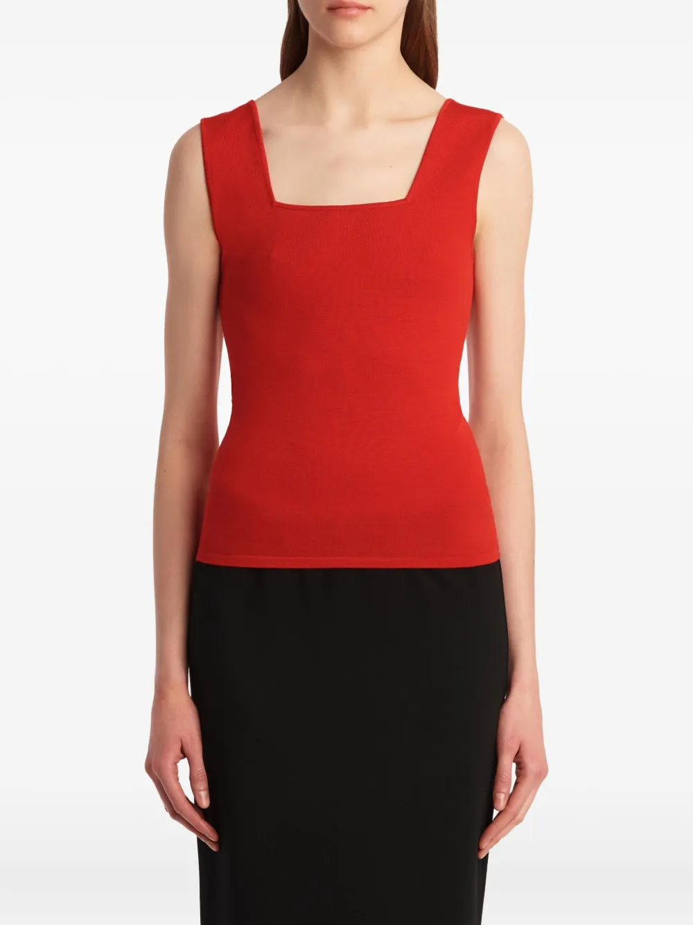  Khaite Square Neck Sani Top - Red 