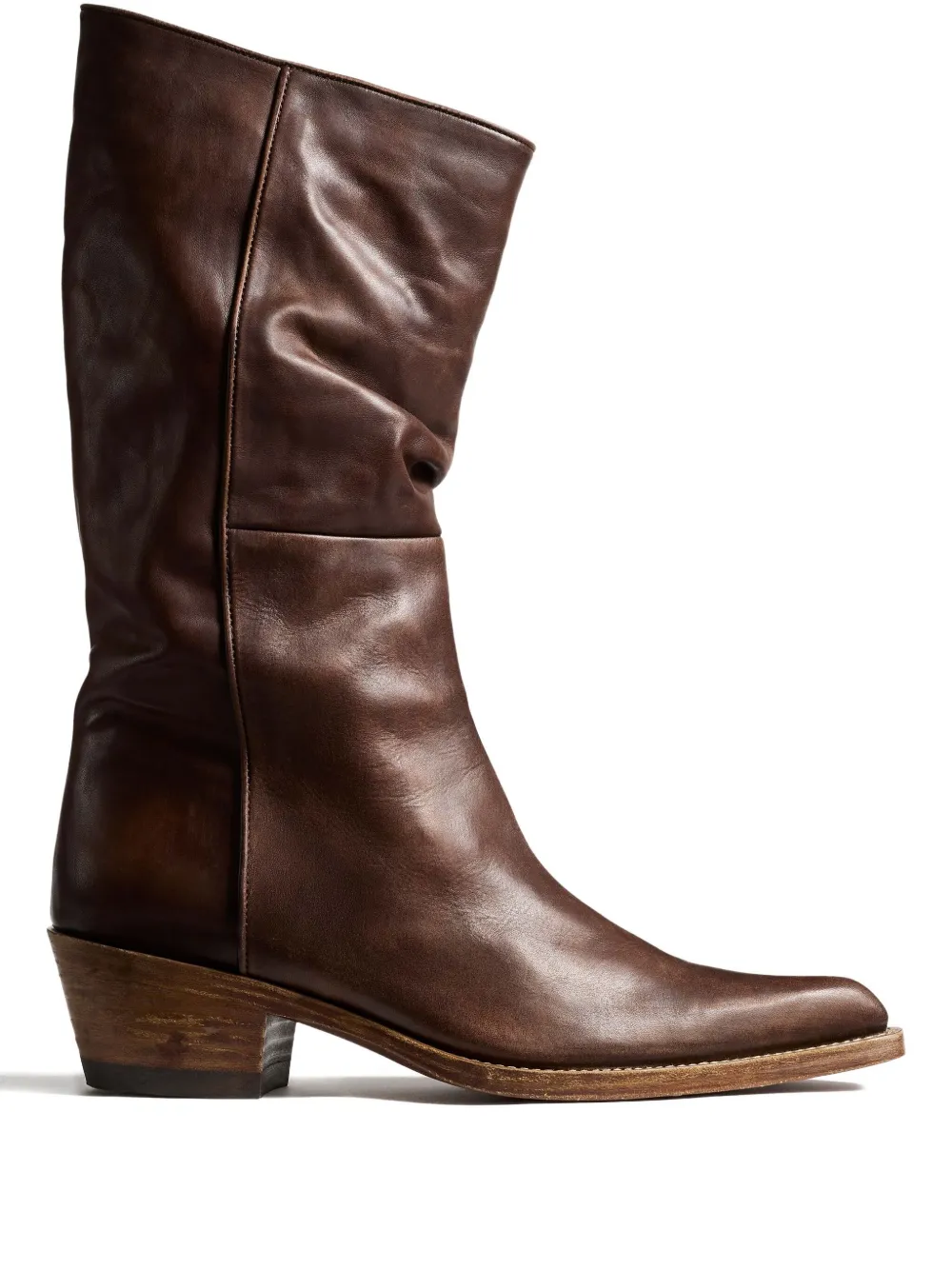 Khaite 35mm Clive Pointed-toe Boots In Brown