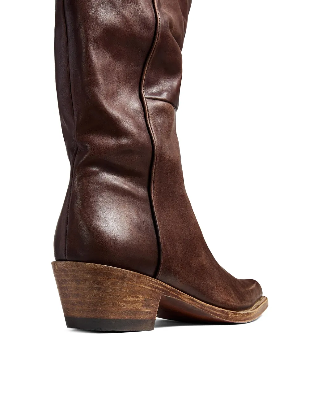 KHAITE Clive 35mm laarzen met puntige neus Bruin