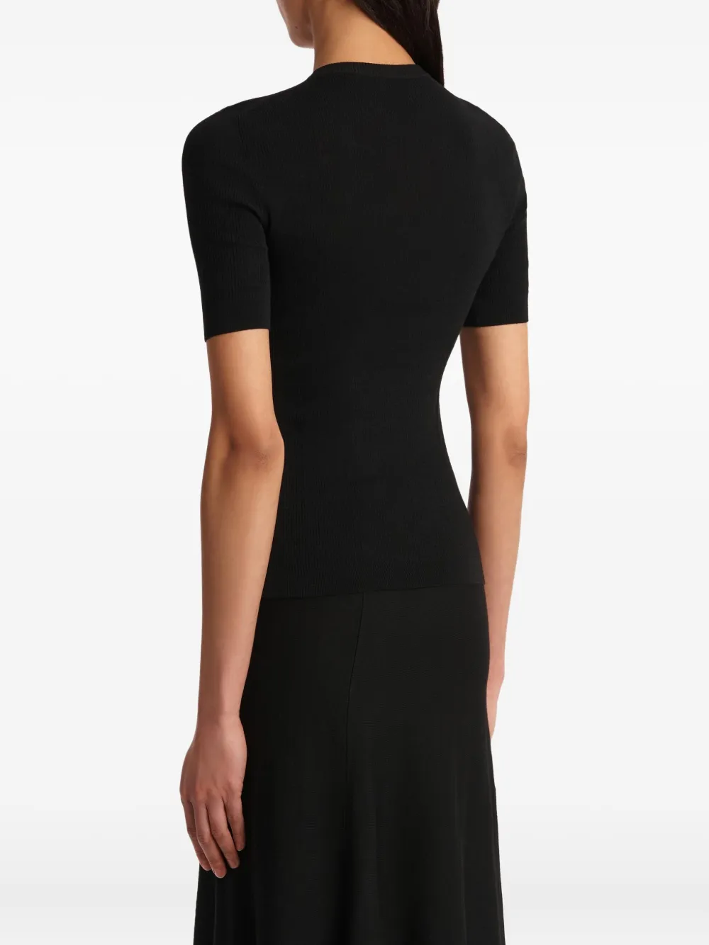 Khaite Celina Short-sleeved Crew-neck T-shirt In Black
