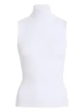 KHAITE ribbed roll-neck benita top - White
