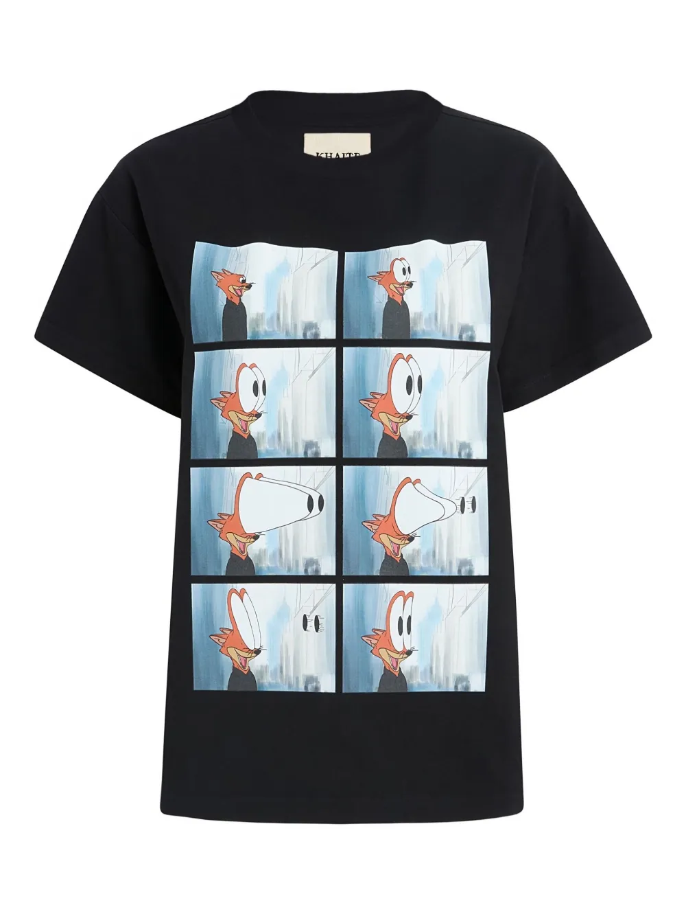 KHAITE T-shirt Maeve con stampa - Nero