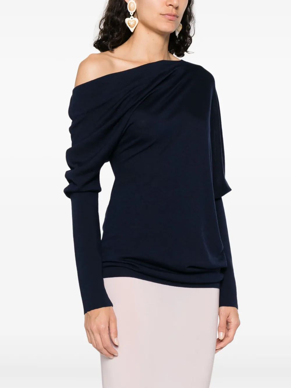 Moschino Off-shoulder top Blauw
