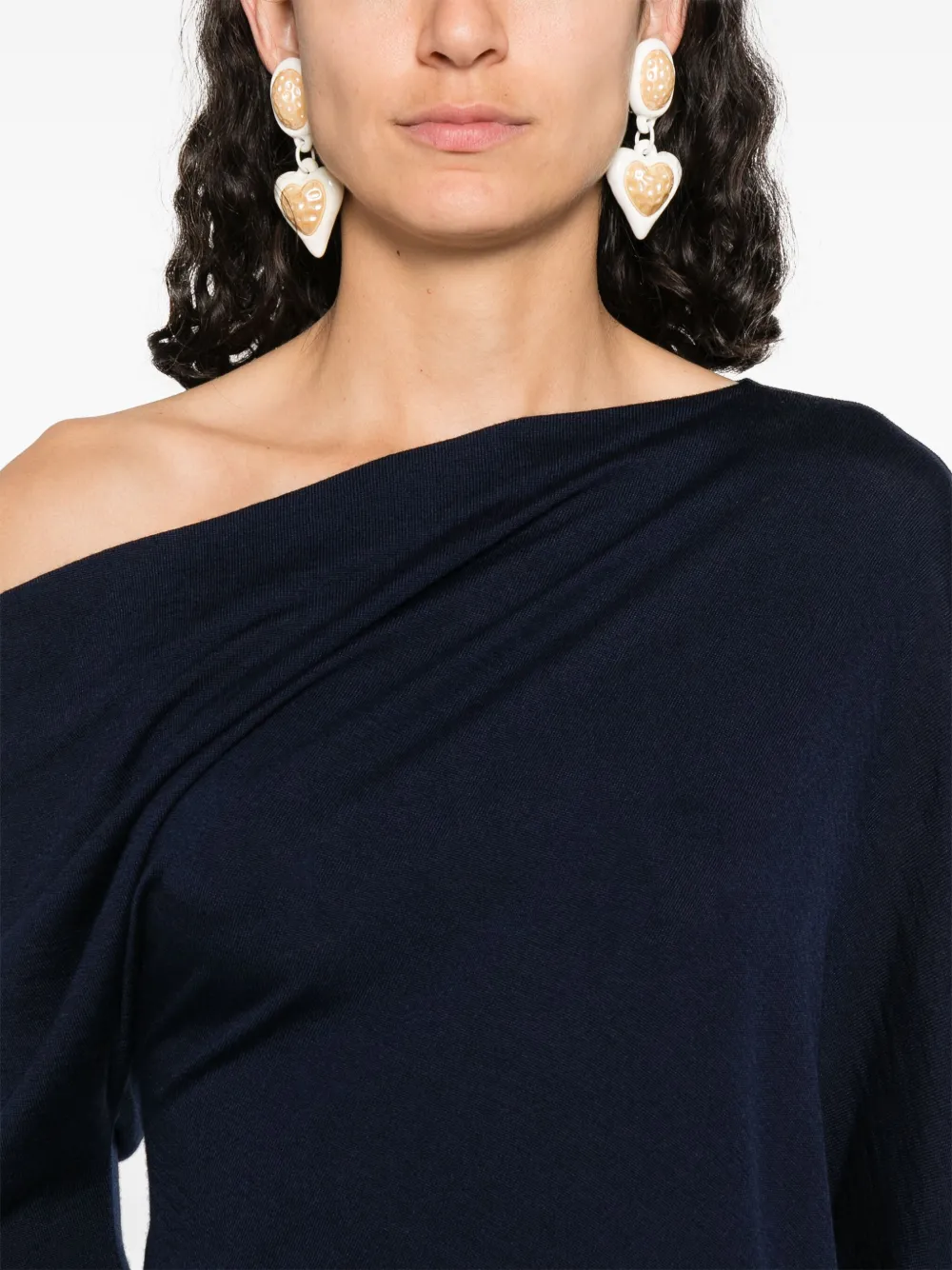 Moschino Off-shoulder top Blauw
