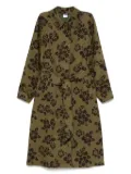 ASPESI hibiscus-print coat - Green