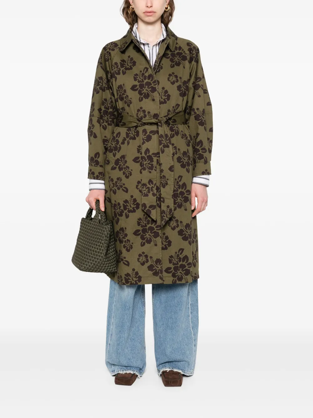 ASPESI hibiscus-print coat | Single Breasted Coats | Image 2