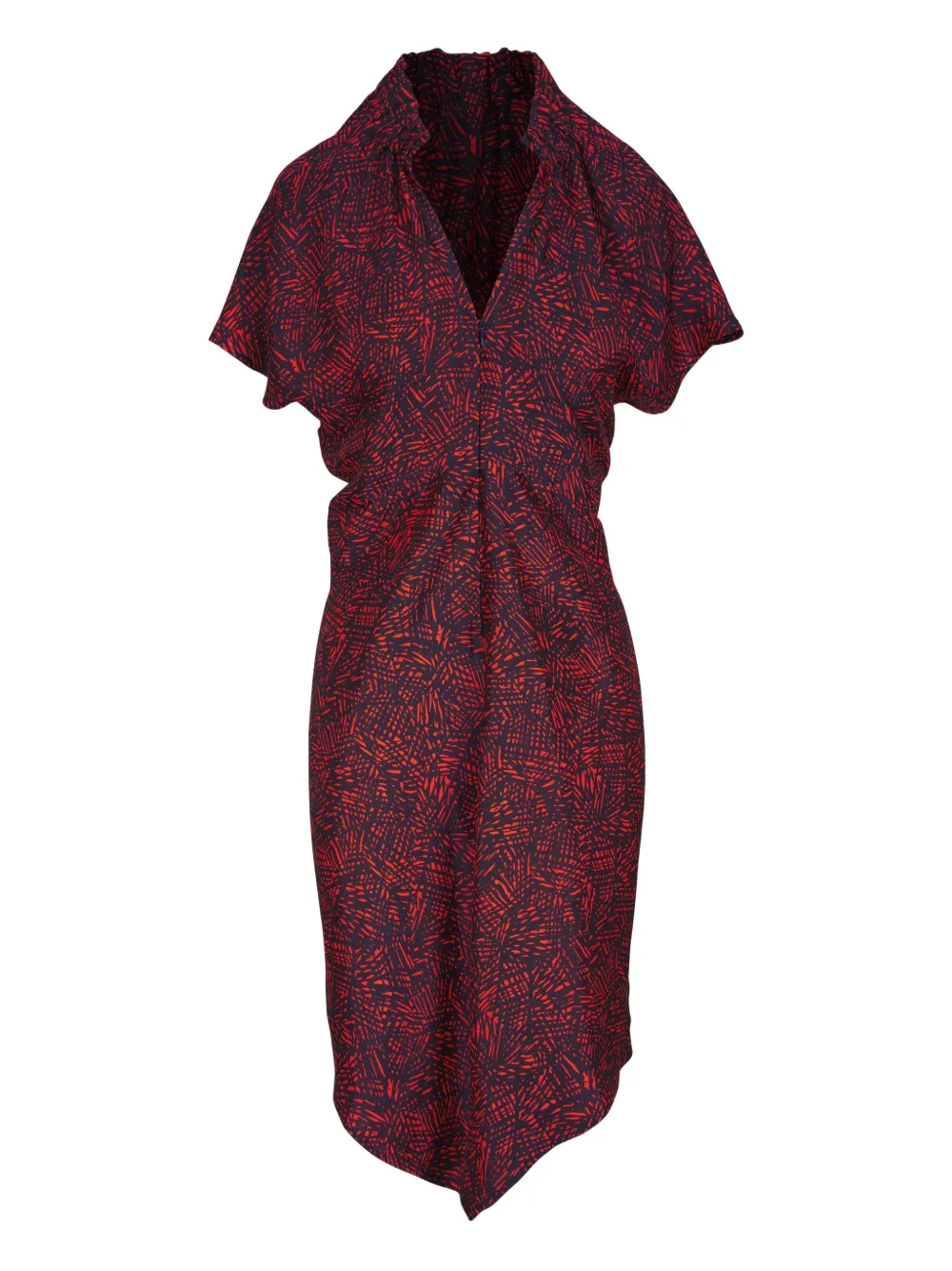 Zero + Maria Cornejo abstract-pattern midi dress | Black | Image 1