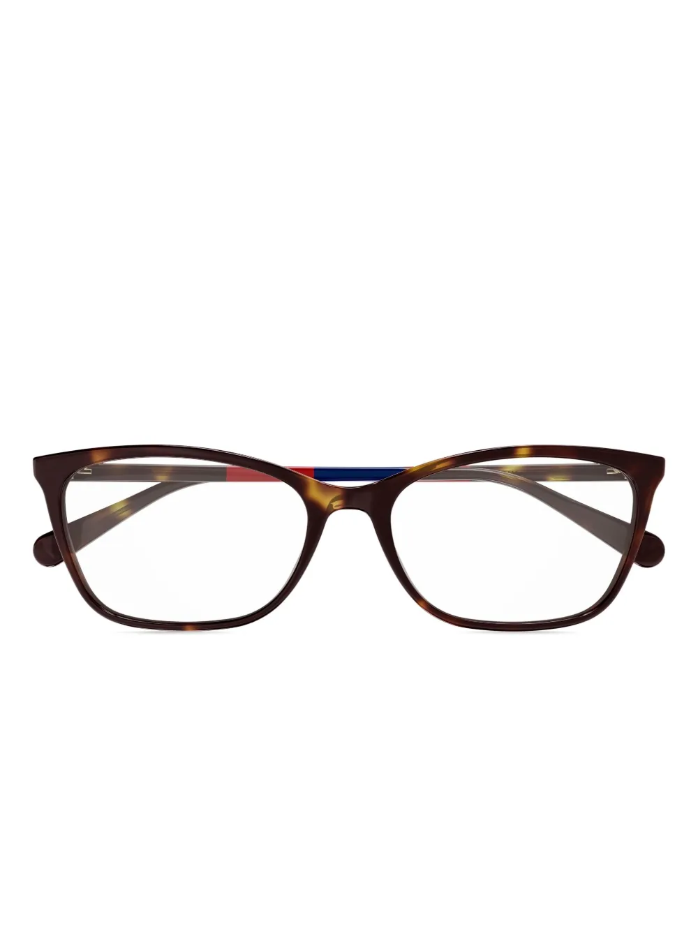 Gucci Eyewear Bril met rechthoekig montuur Bruin