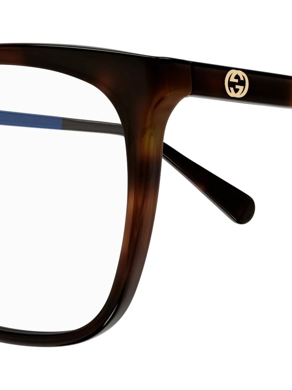 Gucci Eyewear Bril met rechthoekig montuur Bruin