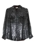 P.A.R.O.S.H. sequin-embellished shirt - Brown