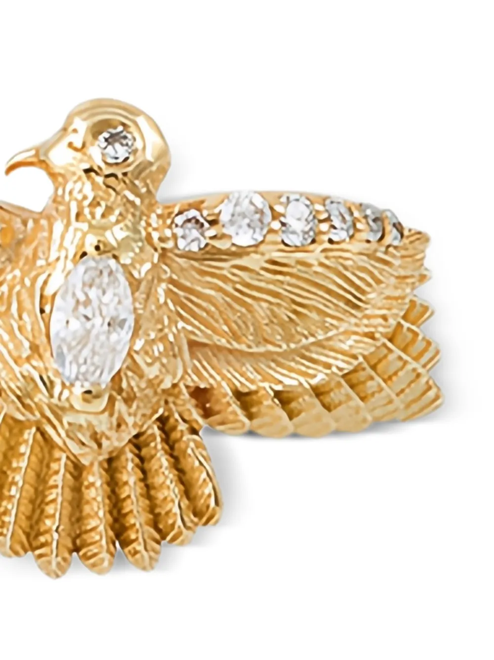 Jacquie Aiche 14K yellow gold small Thunderbird diamond ring | Fine Jewelry | Image 2