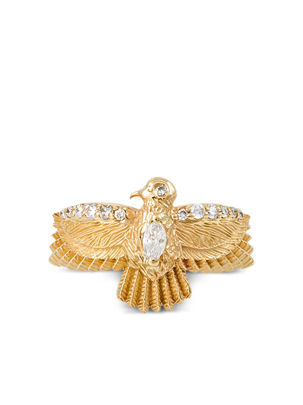 Jacquie Aiche 14K yellow gold small Thunderbird diamond ring | Yellow | Image 1