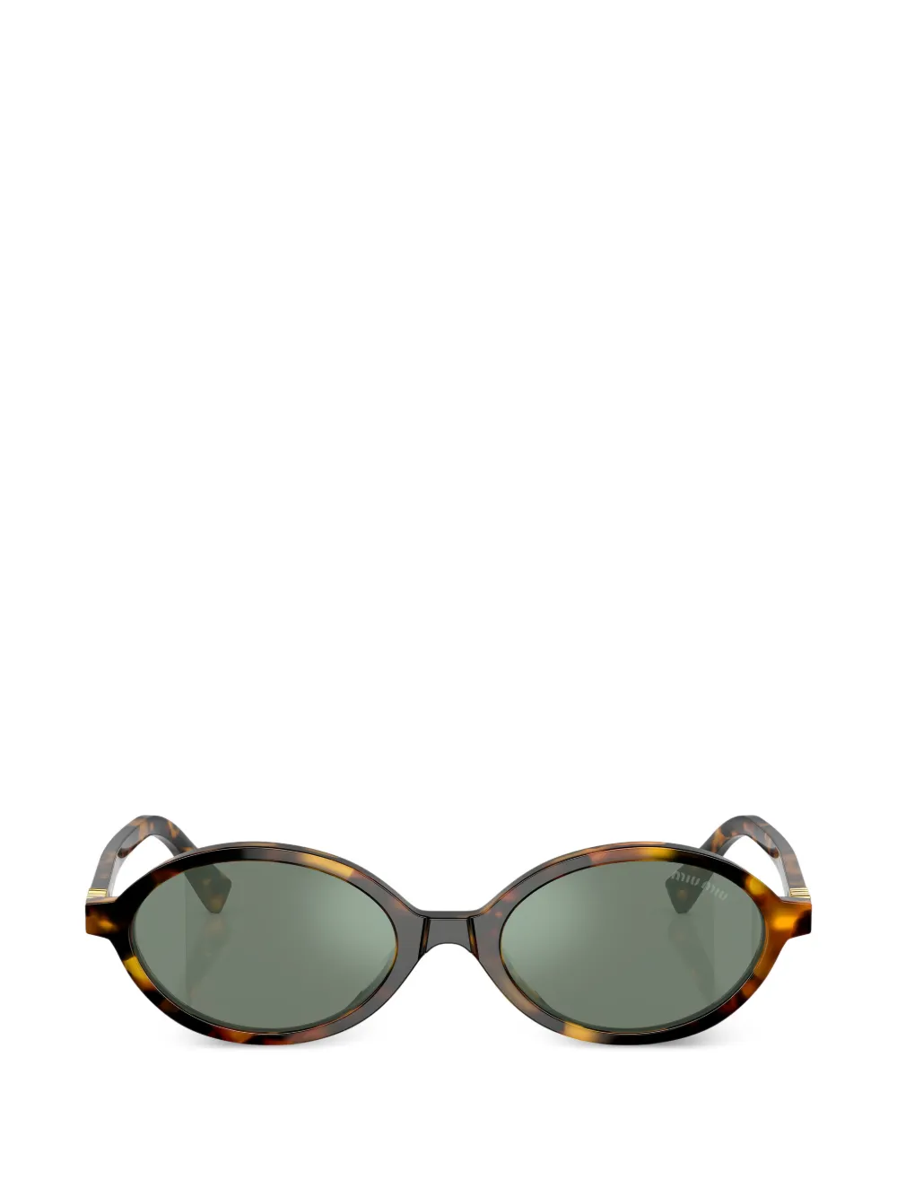 Miu Miu Eyewear Occhiali da sole ovali - Marrone
