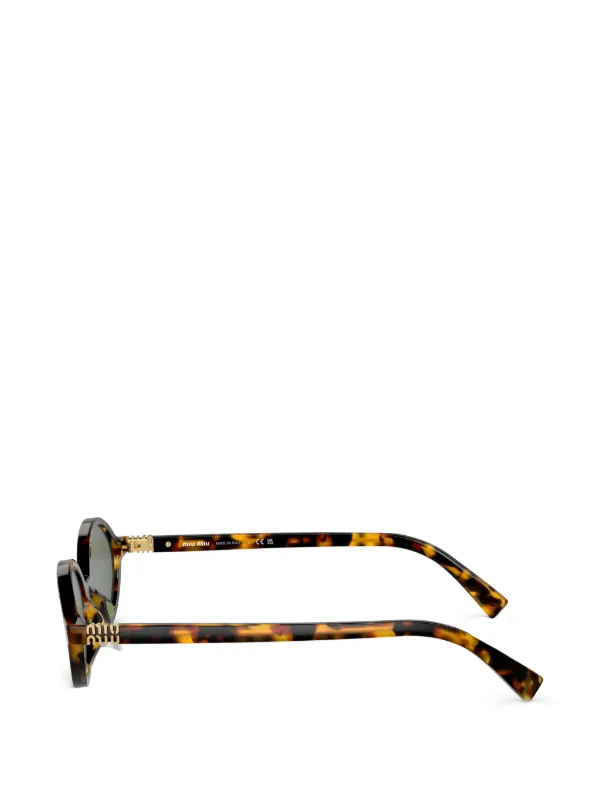 Miu Miu Eyewear oval-frame Sunglasses | Brown | FARFETCH