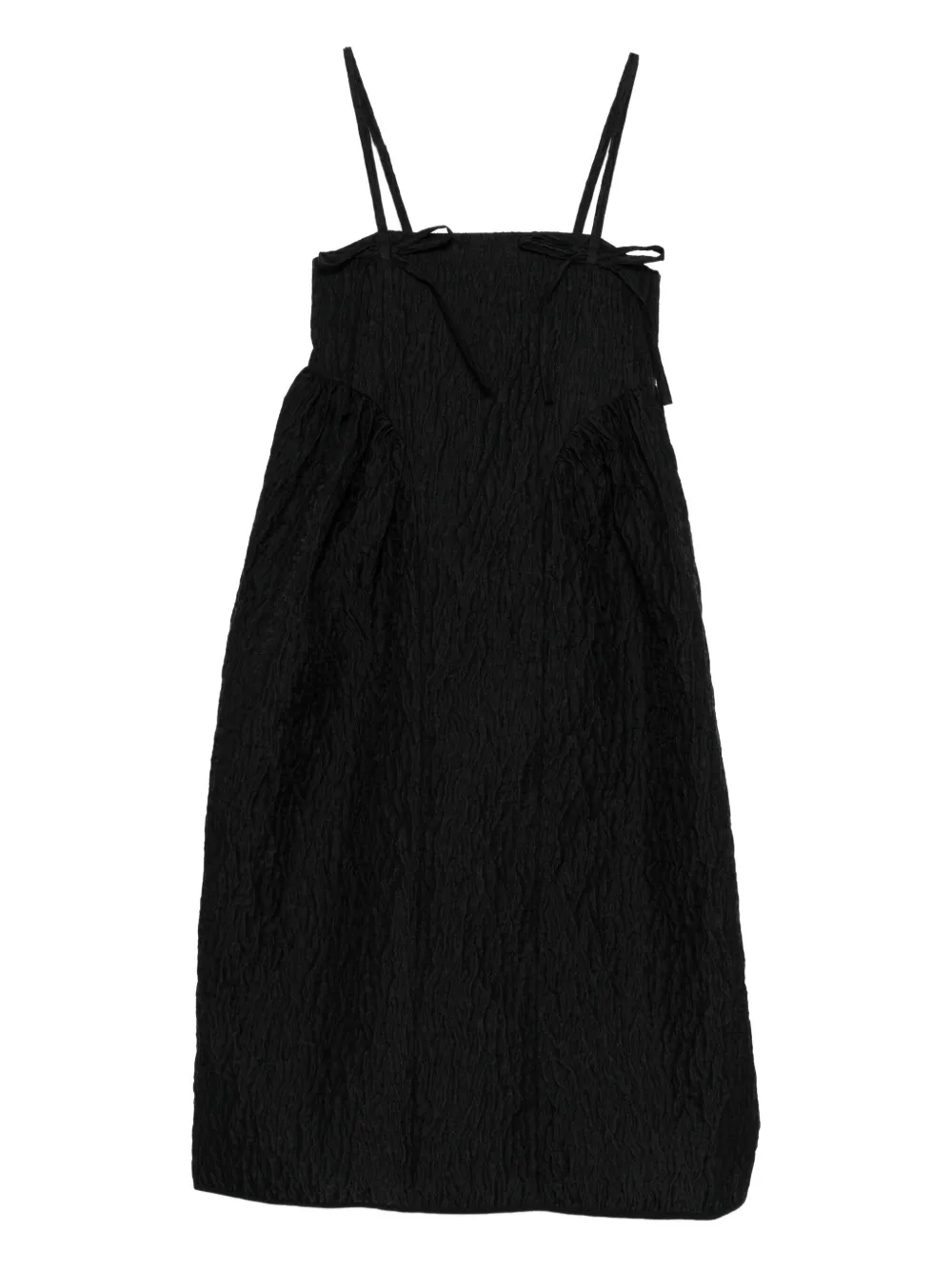 Cecilie Bahnsen Ambra bow-detail midi dress - ブラック Cecilie Bahnsen Ambra bow-detail midi dress - ブラック