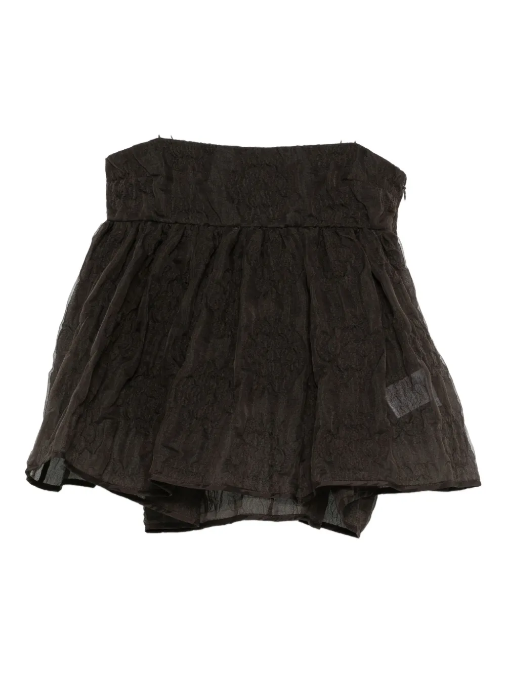 Cecilie Bahnsen Veronica Matelassé-effect Tank Top In Brown