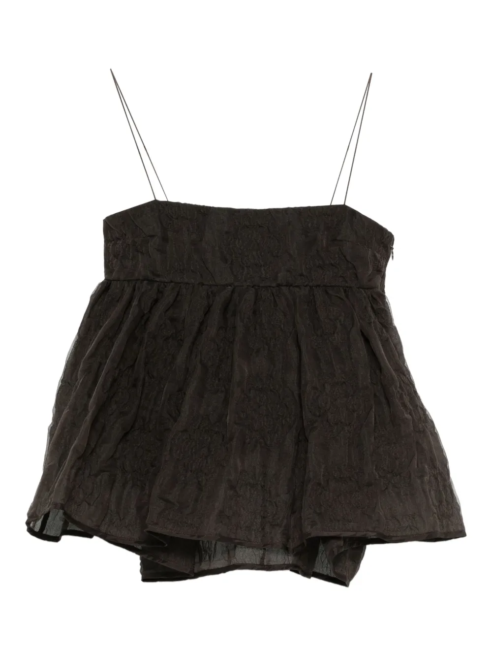 Cecilie Bahnsen Veronica matelassé-effect tank top | Brown | Image 1