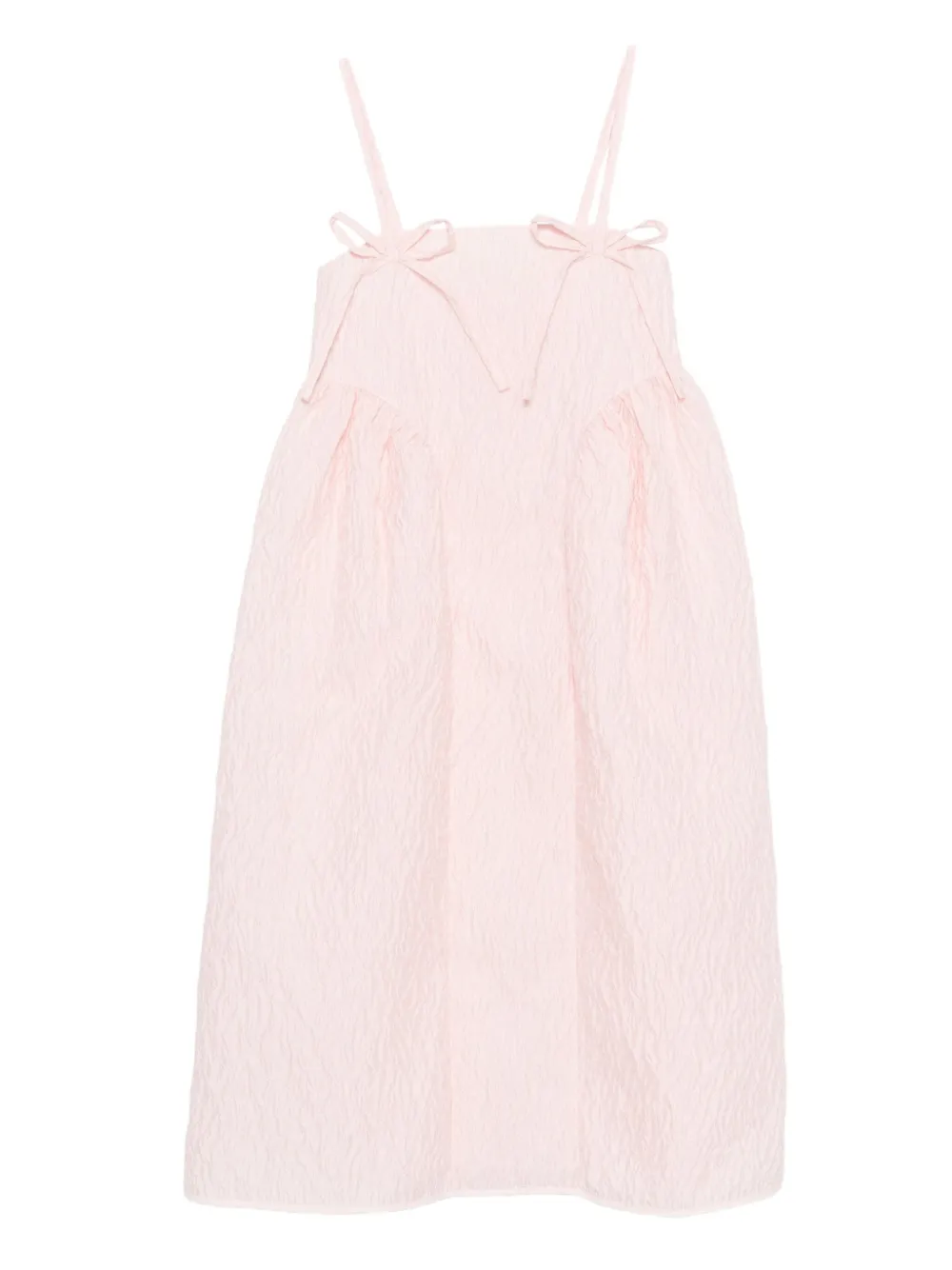 Cecilie Bahnsen Ambra bow-detail midi dress - ピンク Cecilie Bahnsen Ambra bow-detail midi dress - ピンク