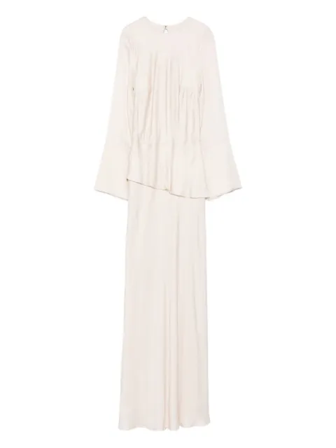 Brandon Maxwell Violet wide-sleeve maxi dress