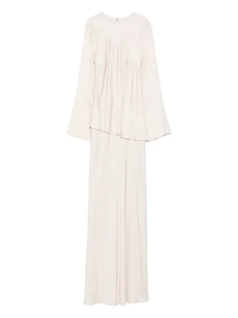 Brandon Maxwell Violet wide-sleeve maxi dress