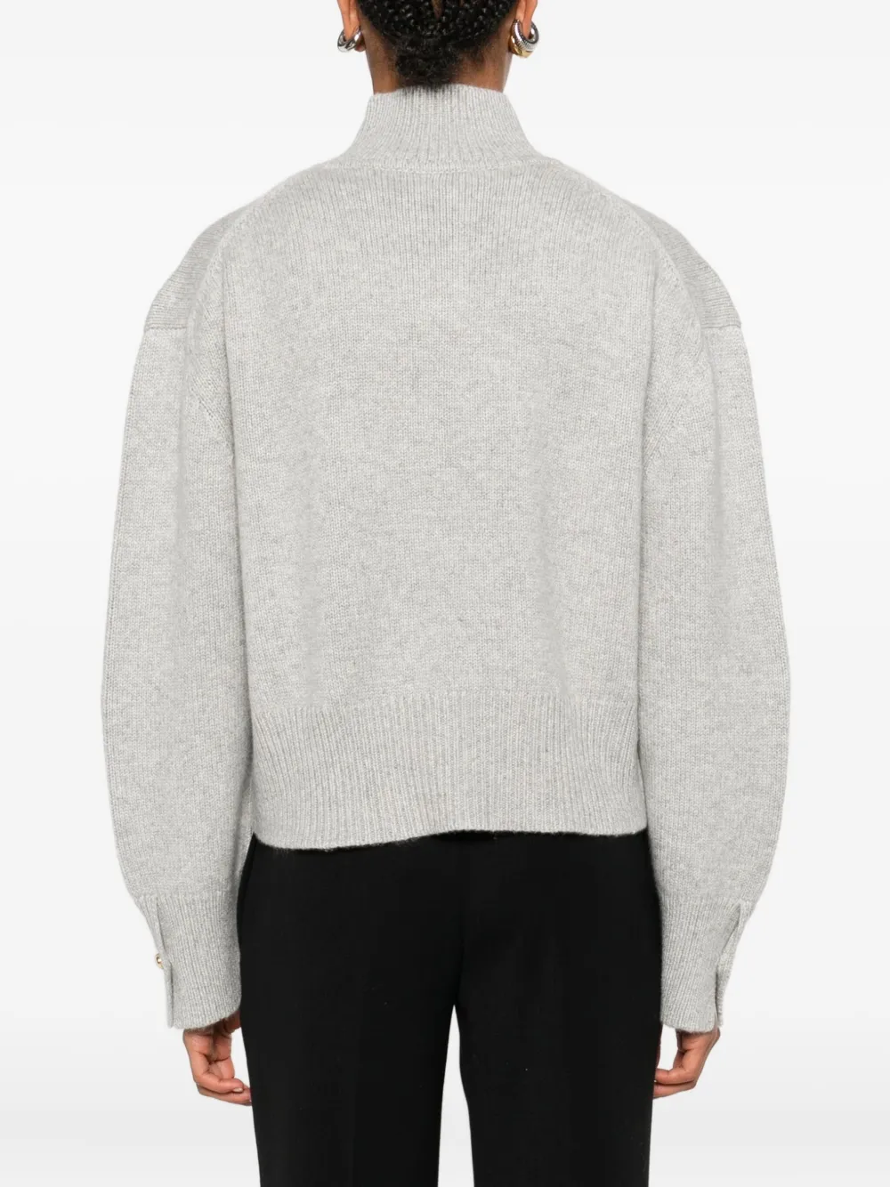 Brandon Maxwell The Rowe trui met hoge hals en knopen Grijs
