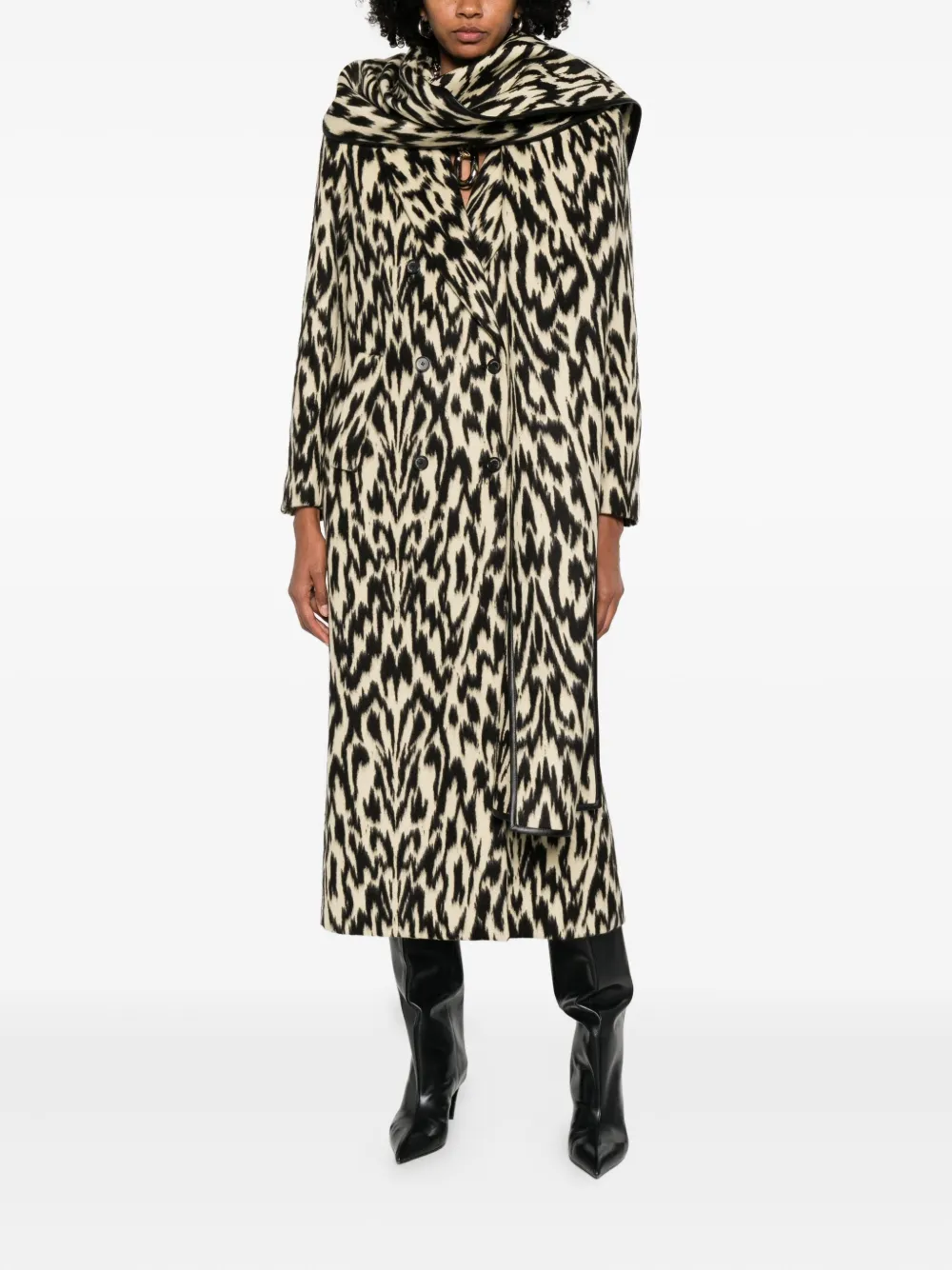 Brandon Maxwell Demi double-breasted scarf coat | Double Breasted & Peacoats | Image 2