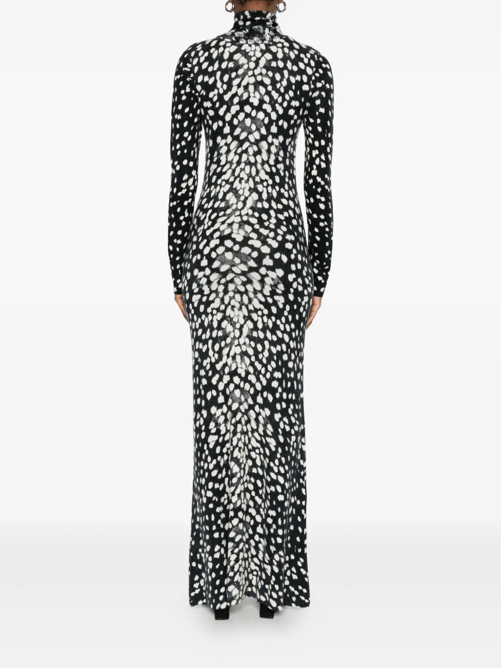 Brandon Maxwell Maxi-jurk met print Zwart