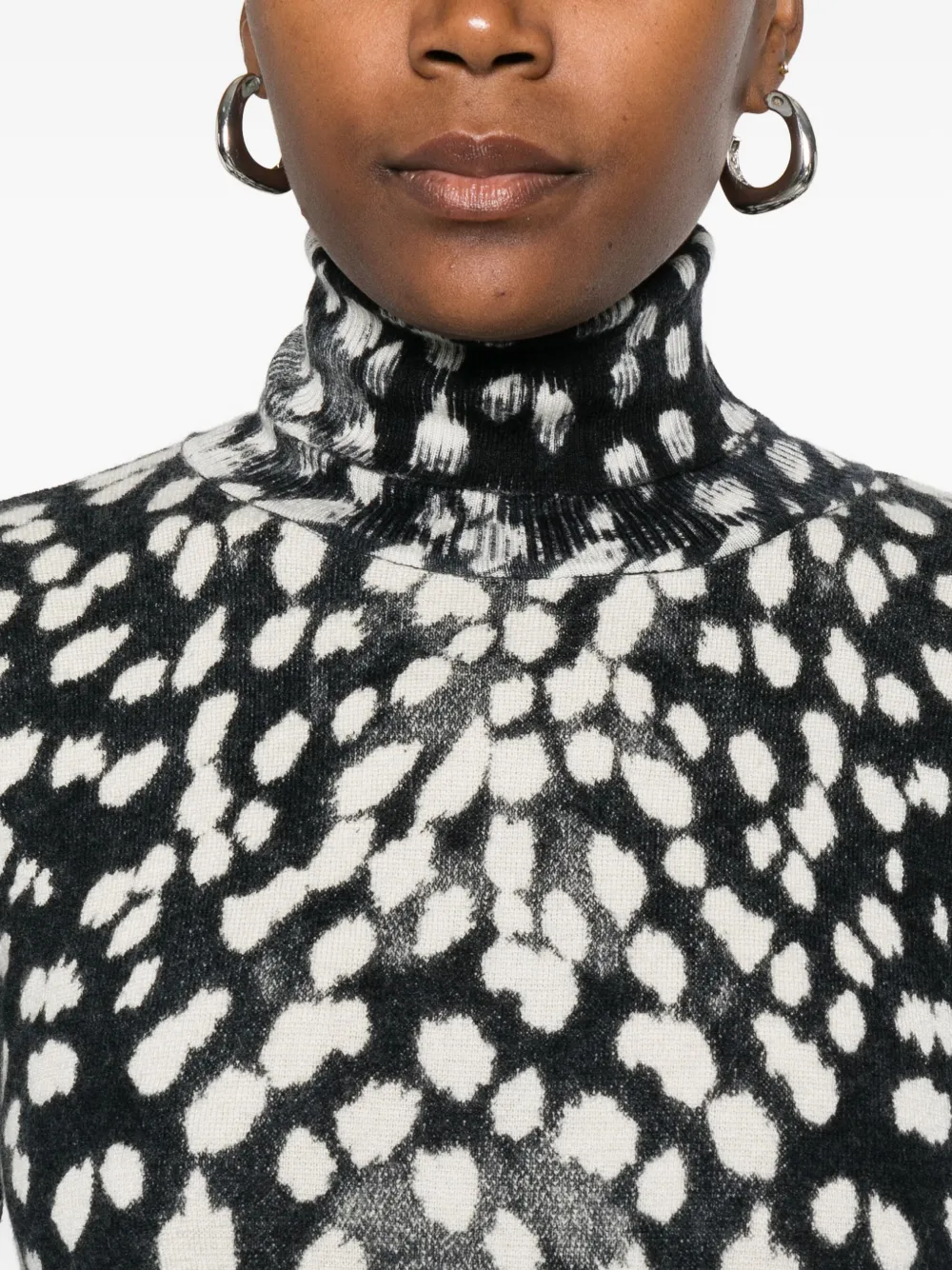 Brandon Maxwell Maxi-jurk met print Zwart