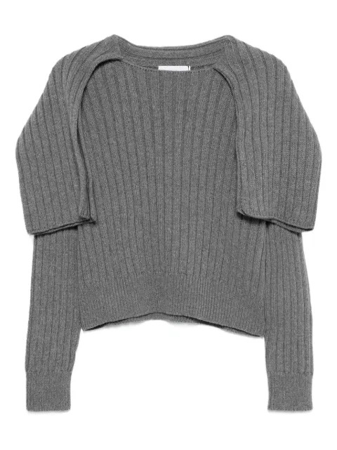 Brandon Maxwell ribbed scarf-detail sweater