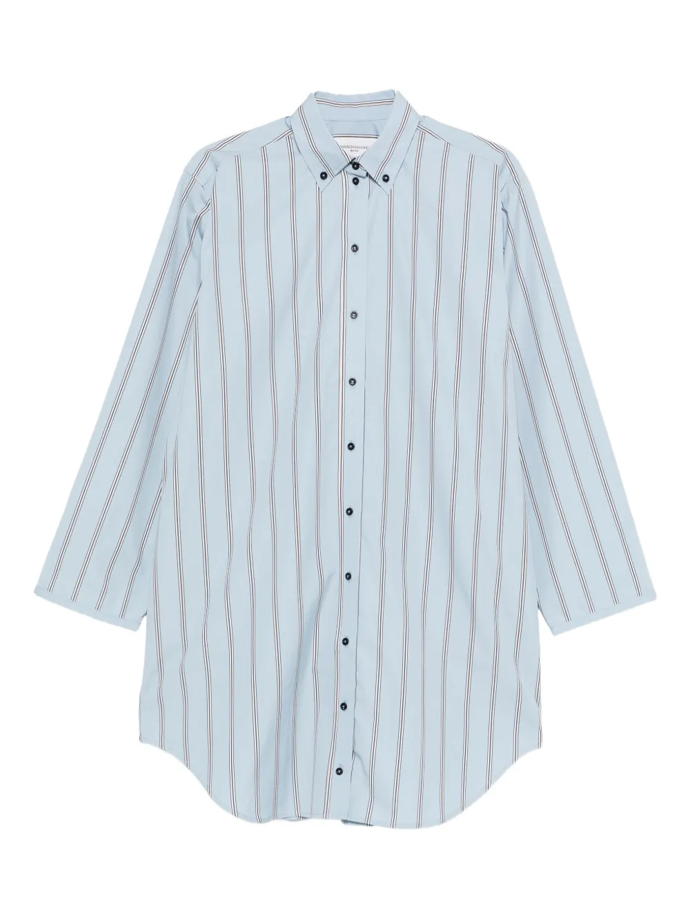 Brandon Maxwell Striped Shirt In Blue