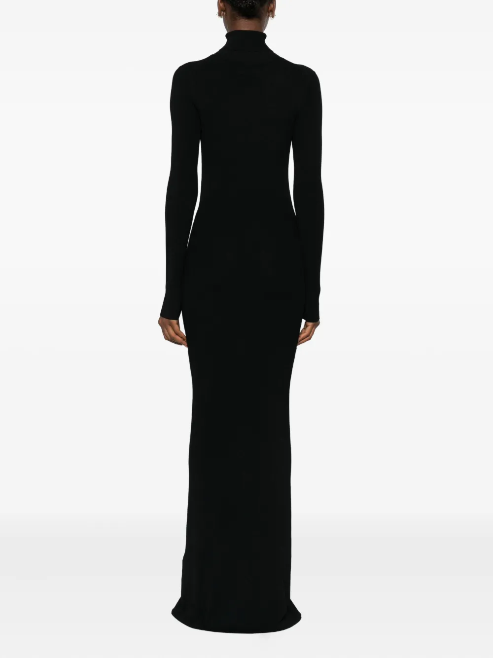 Brandon Maxwell Lainey gedrapeerde maxi-jurk Zwart