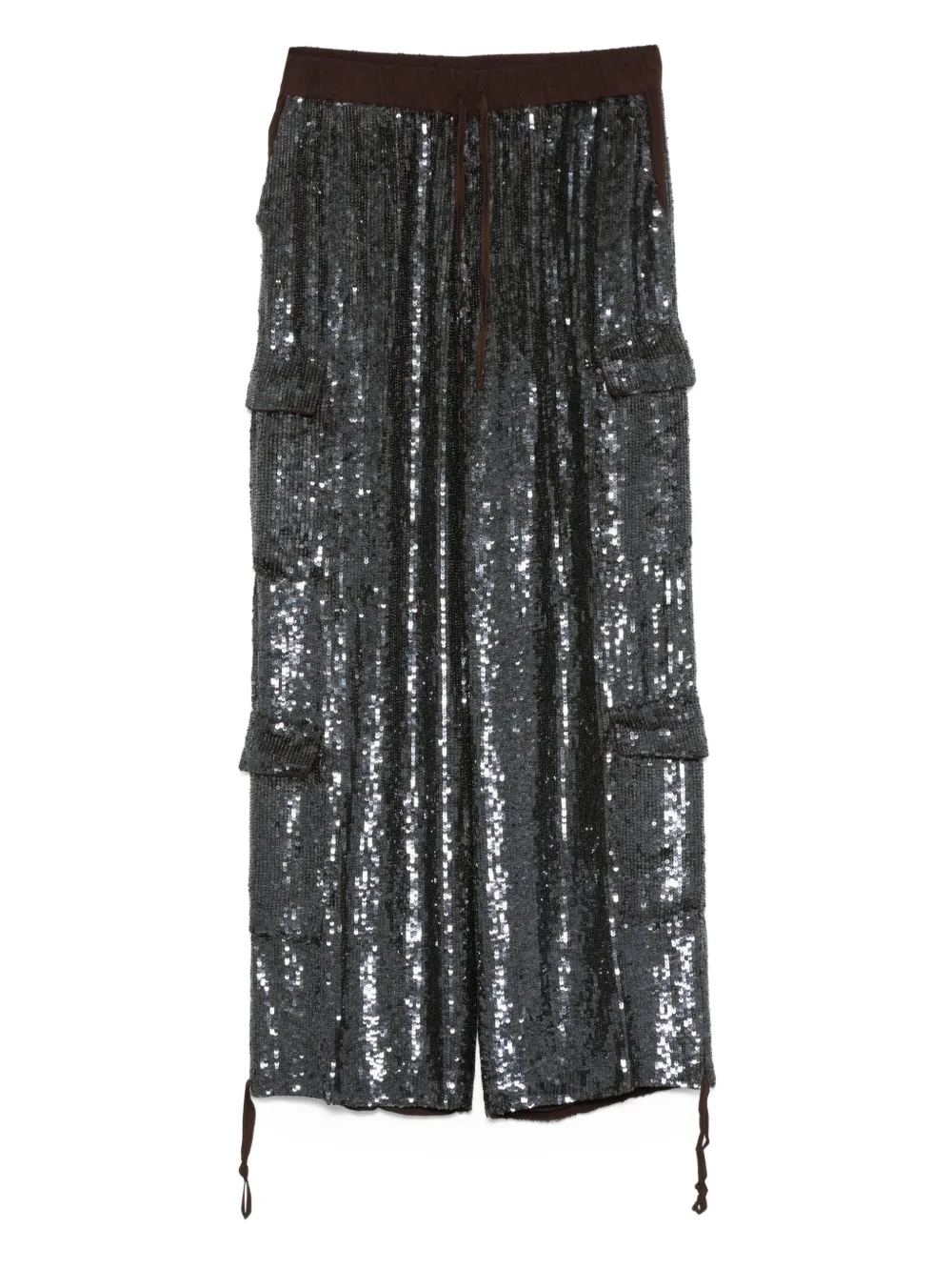 P.A.R.O.S.H. sequin-embellished pocket trousers Bruin
