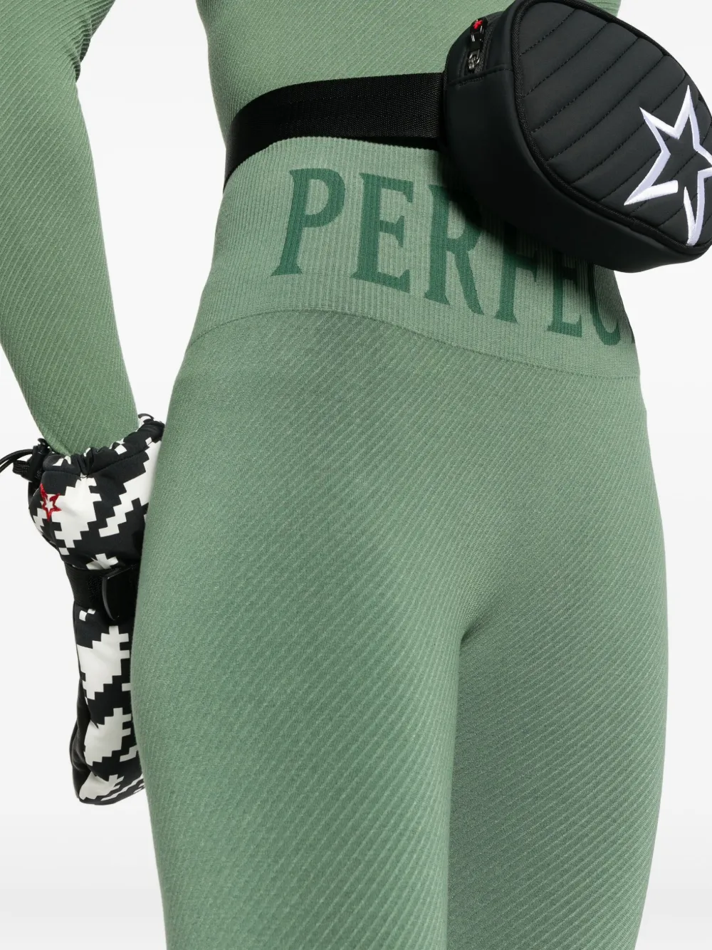 Perfect Moment Legging met logoband Groen